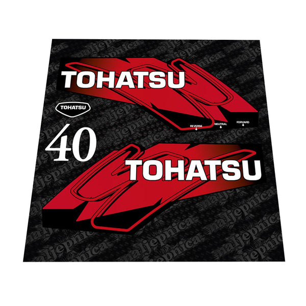 Tohatsu 40 Two Stroke (2012) Outboard Decal Sticker Set