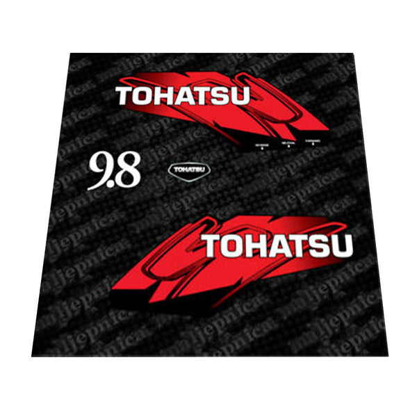 Tohatsu 9.8 Two Stroke (2012) Outboard Decal Sticker Set
