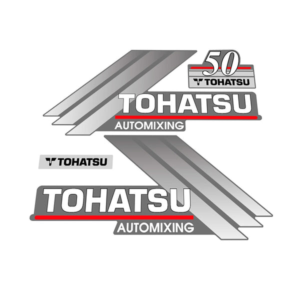 Tohatsu 50 Automixing (2004) Outboard Decal Sticker Set