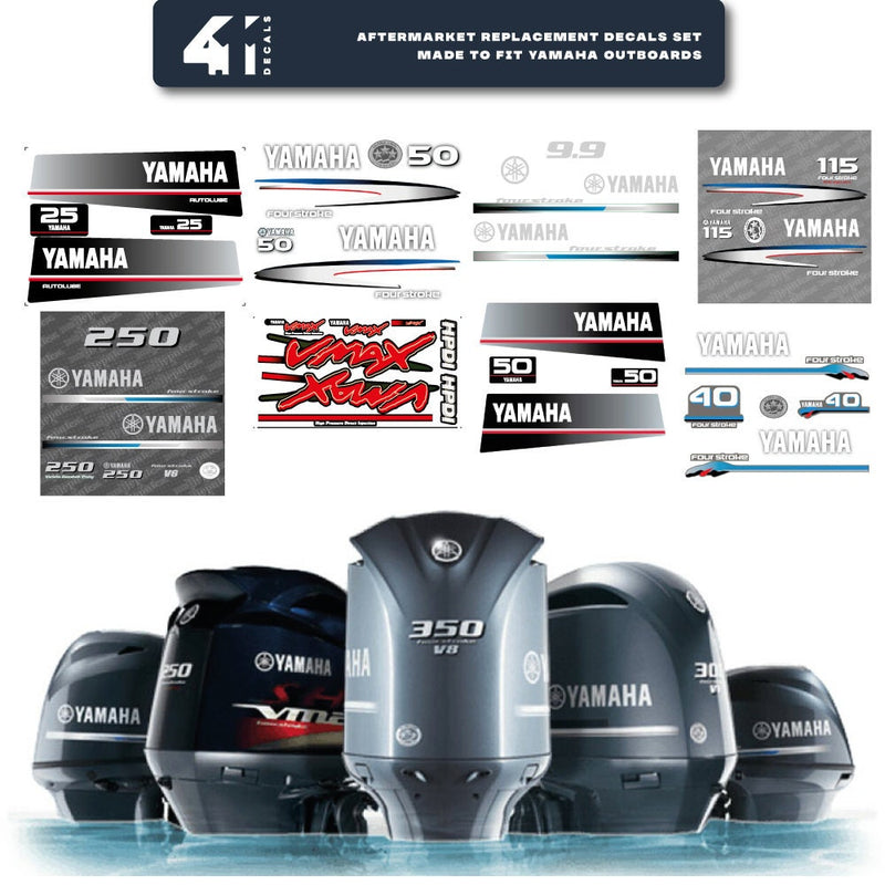 Yamaha 250 Four Stroke (2002-2006) Outboard Decal Sticker Set