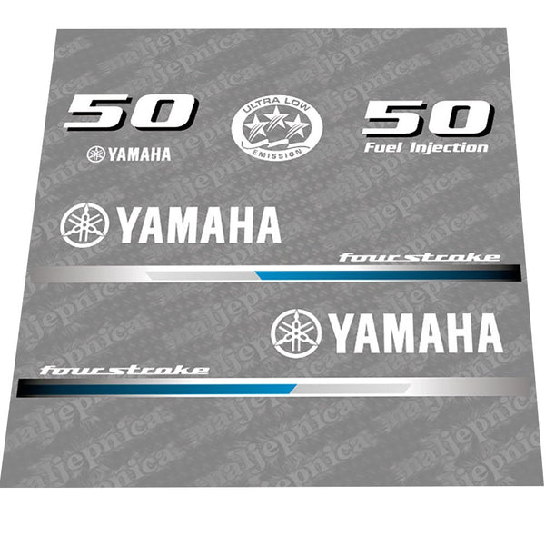 Yamaha 50 Four Stroke (2013) Outboard Decal Sticker Set