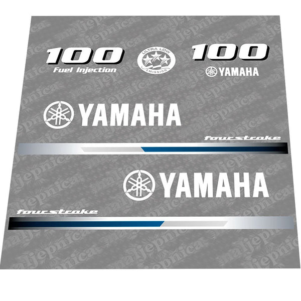 Yamaha 100 Four Stroke (2013) Outboard Decal Sticker Set