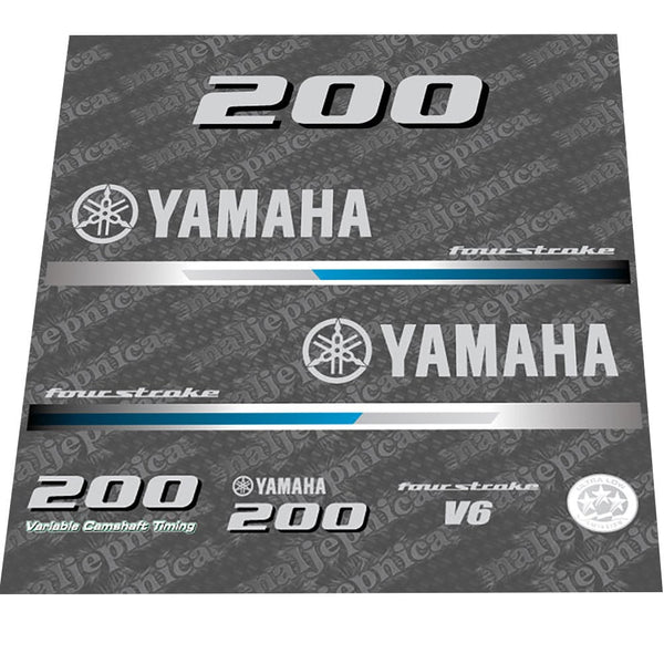 Yamaha 200 Four Stroke (2013) Outboard Decal Sticker Set