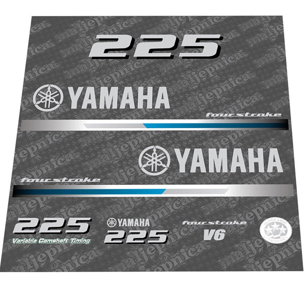 Yamaha 225 Four Stroke (2013) Outboard Decal Sticker Set