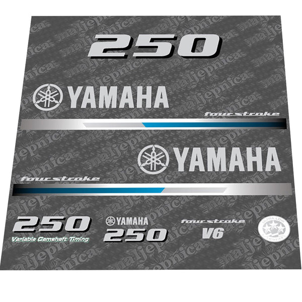 Yamaha 250 Four Stroke (2013) Outboard Decal Sticker Set