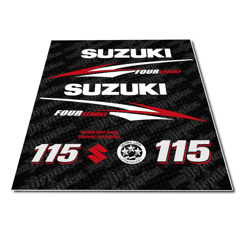 Suzuki 115 Four Stroke Outboard Decal Sticker Set