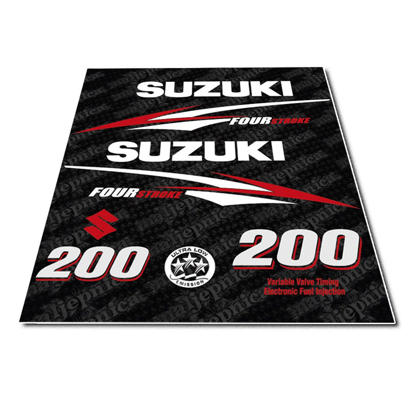 Suzuki 200 Four Stroke Outboard Decal Sticker Set