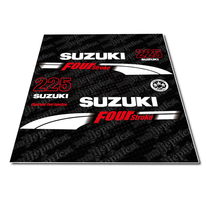 Suzuki 225 Four Stroke (2004) Outboard Decal Sticker Set