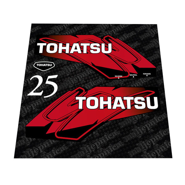 Tohatsu 25 Two Stroke (2012) Outboard Decal Sticker Set