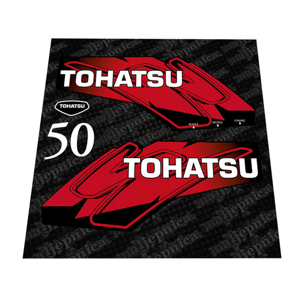 Tohatsu 50 Two Stroke (2012) Outboard Decal Sticker Set
