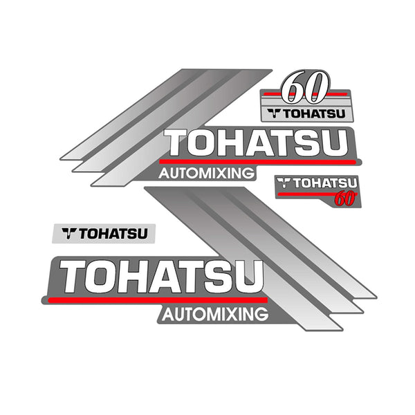 Tohatsu 60 Automixing (2004) Outboard Decal Sticker Set