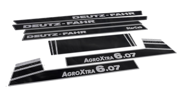 Deutz Fahr AgroXtra 6.07 Star Cab Aftermarket Replacement Tractor Decal (Sticker) Set