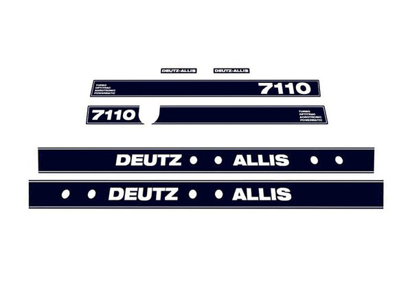 Deutz Allis 7110 Aftermarket Replacement Tractor Decal (Sticker) Set