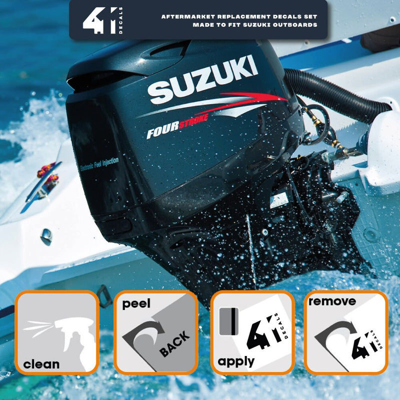 Suzuki 90 Four Stroke Outboard Decal Sticker Set