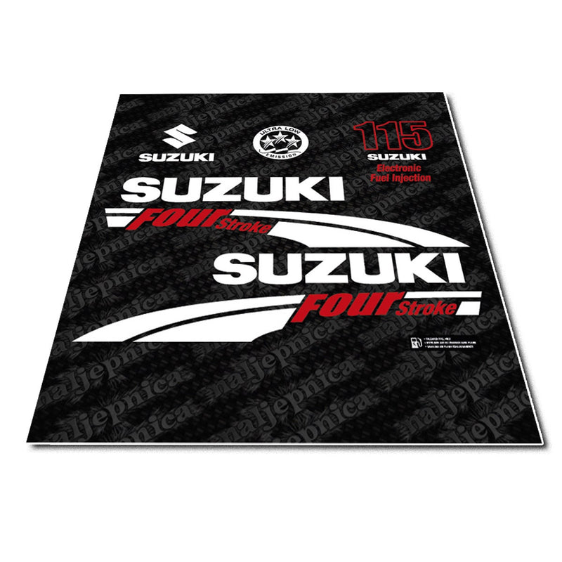 Suzuki 115 Four Stroke (2004) Outboard Decal Sticker Set