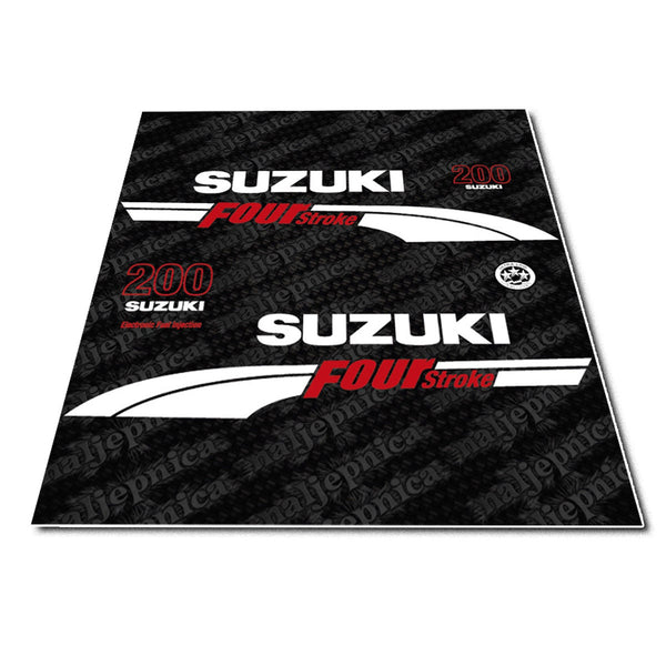 Suzuki 200 Four Stroke (2004) Outboard Decal Sticker Set