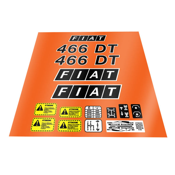 Fiat 466 DT Aftermarket Replacement Tractor Decal Sticker Set