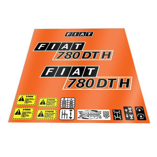 Fiat 780 DTH Aftermarket Replacement Tractor Decal Sticker Set