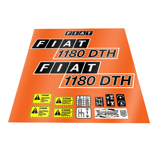 Fiat 1180 DTH Aftermarket Replacement Tractor Decal Sticker Set