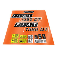 Fiat 1380 DT Aftermarket Replacement Tractor Decal Sticker Set