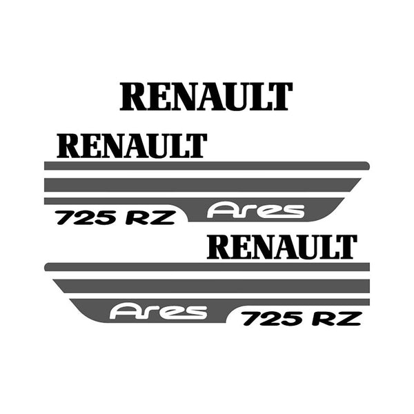 Renault 725 RZ Ares Aftermarket Replacement Tractor Decal Sticker Set