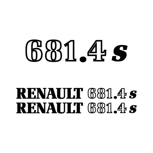 Renault 681 S Aftermarket Replacement Tractor Decal Sticker Set