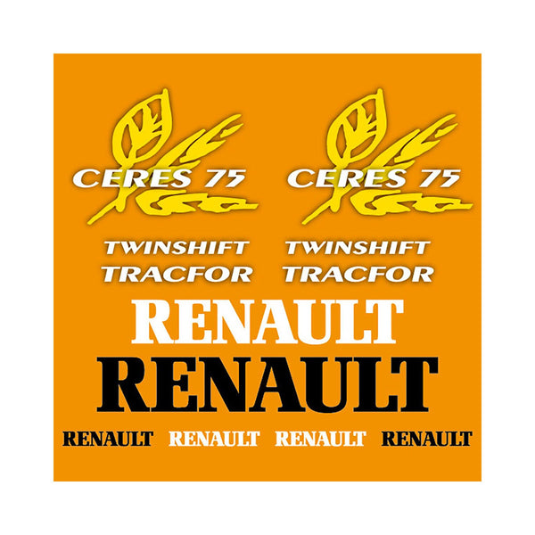 Renault Ceres 75 Aftermarket Replacement Tractor Decal Sticker Set