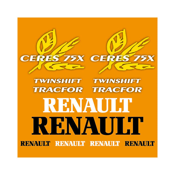 Renault Ceres 75X Aftermarket Replacement Tractor Decal Sticker Set