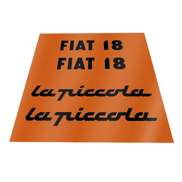 Fiat 18 La Piccola Aftermarket Replacement Tractor Decal Sticker Set
