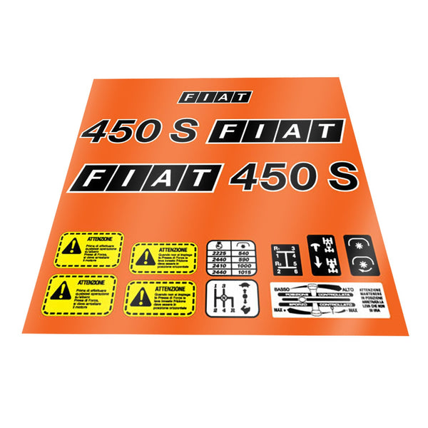 Fiat 450 S Aftermarket Replacement Tractor Decal Sticker Set