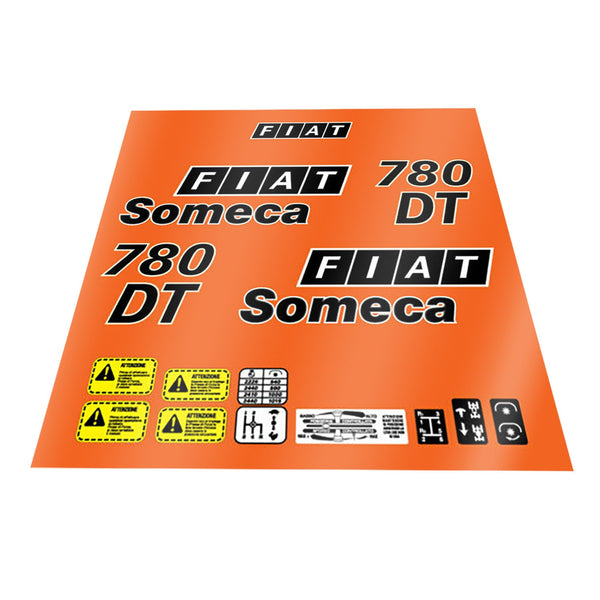 Fiat 780 DT Someca Aftermarket Replacement Tractor Decal Sticker Set