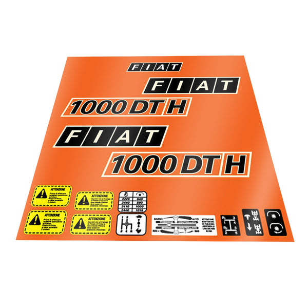 Fiat 1000 DTH Aftermarket Replacement Tractor Decal Sticker Set