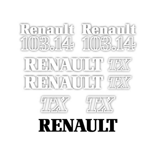 Renault 103.14 TX Aftermarket Replacement Tractor Decal Sticker Set