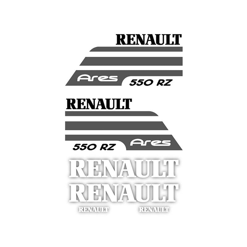 Renault 550 RZ Ares Aftermarket Replacement Tractor Decal Sticker Set