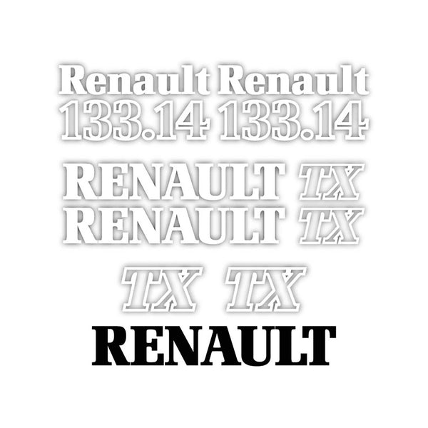 Renault 133.14 TX Aftermarket Replacement Tractor Decal Sticker Set
