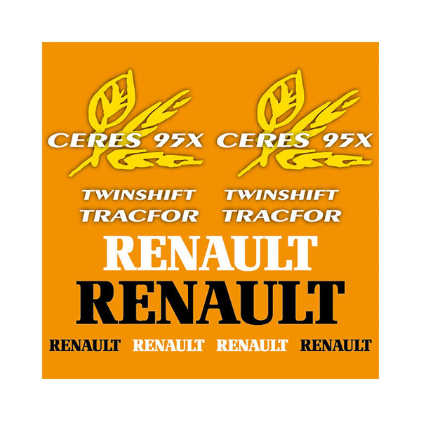 Renault Ceres 95X Aftermarket Replacement Tractor Decal Sticker Set