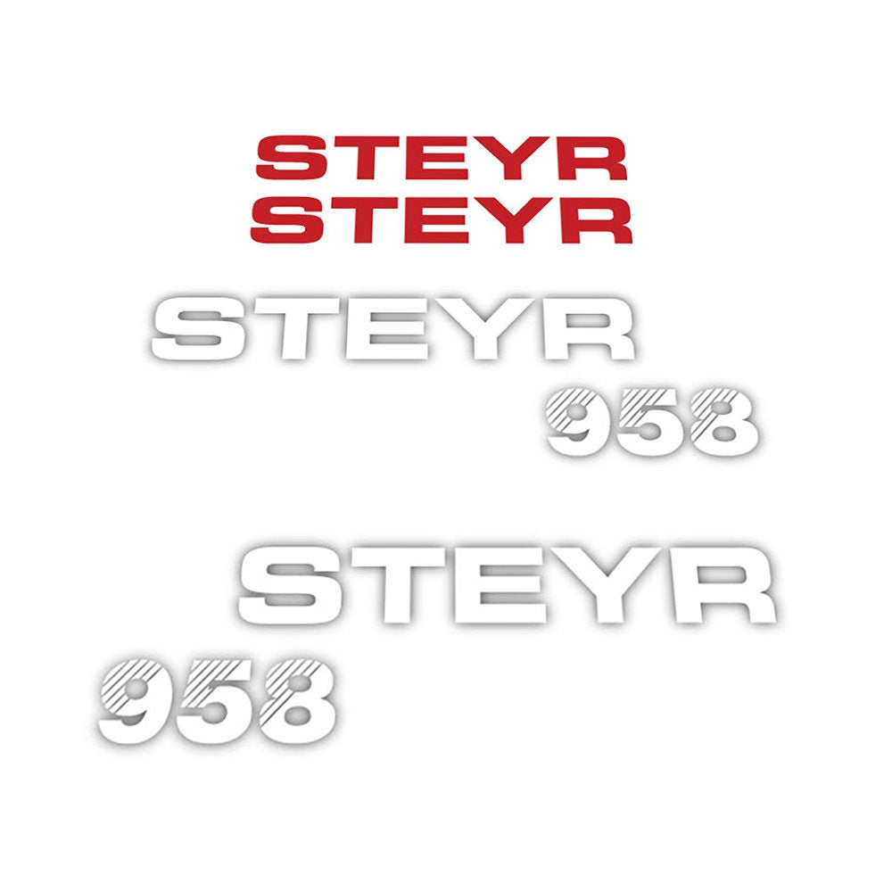 Steyr Sticker Steyr 958 Aftermarket Replacement Tractor Decal (Sticker) Set – 4.11 Decals