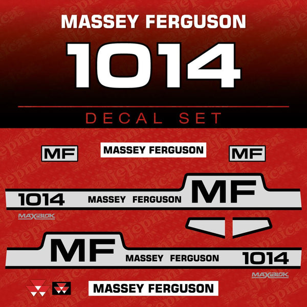 Massey Ferguson 1014 Aftermarket Replacement Tractor Decal (Sticker) Set