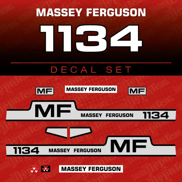 Massey Ferguson 1134 Aftermarket Replacement Tractor Decal (Sticker) Set