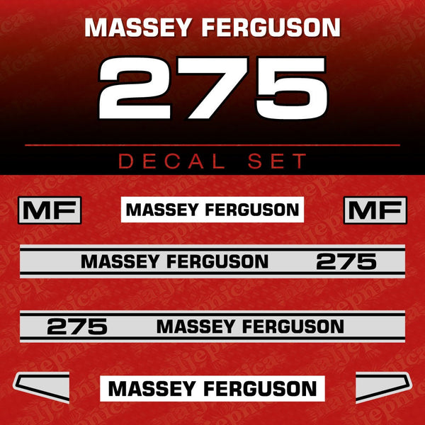 Massey Ferguson 275 Aftermarket Replacement Tractor Decal (Sticker) Set