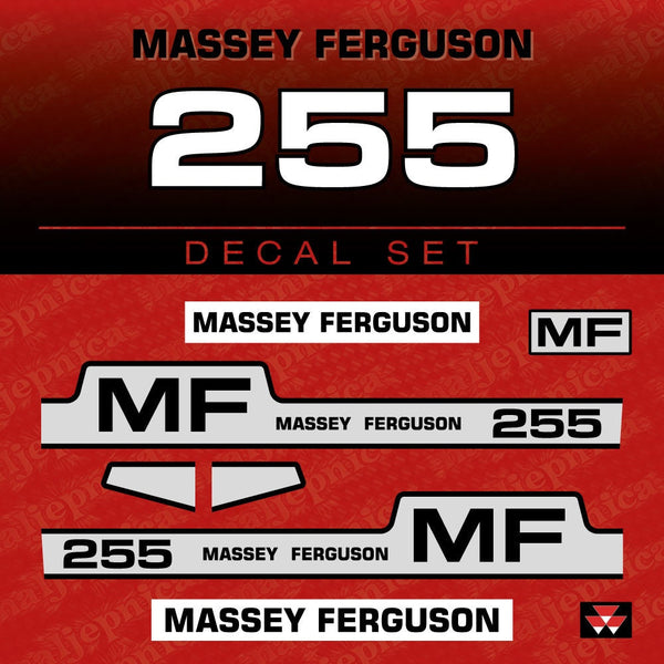 Massey Ferguson 255 Aftermarket Replacement Tractor Decal (Sticker) Set