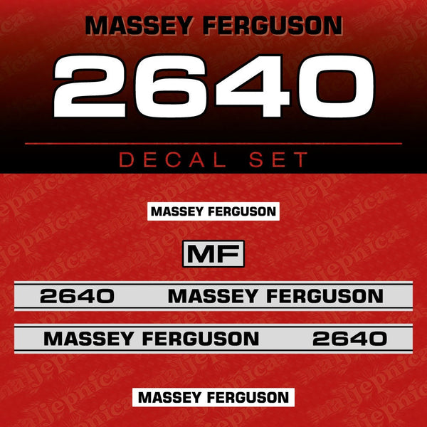 Massey Ferguson 2640 Aftermarket Replacement Tractor Decal (Sticker) Set