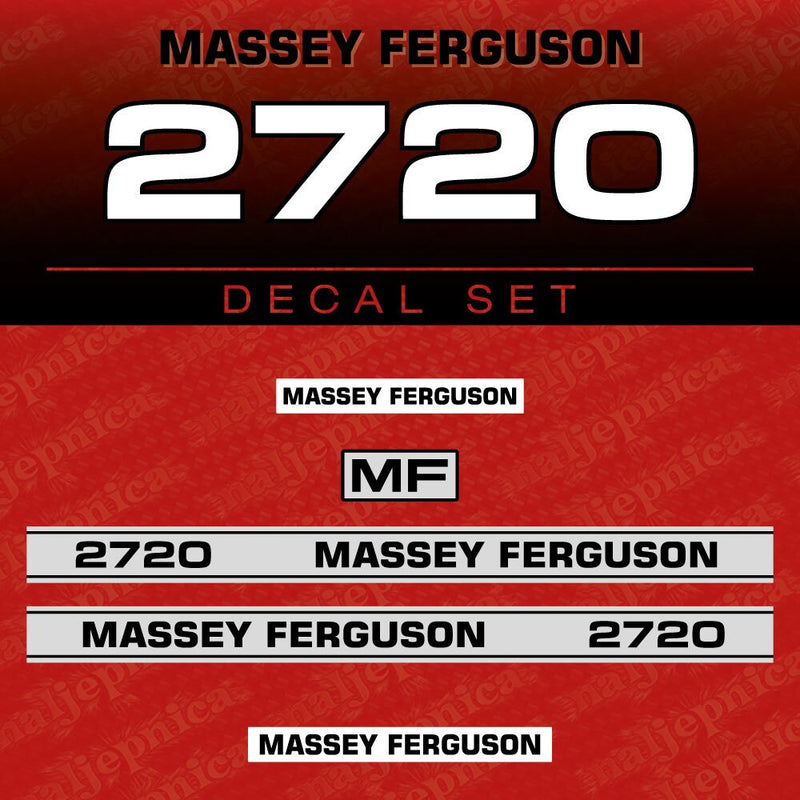 Massey Ferguson 2720 Aftermarket Replacement Tractor Decal (Sticker) Set