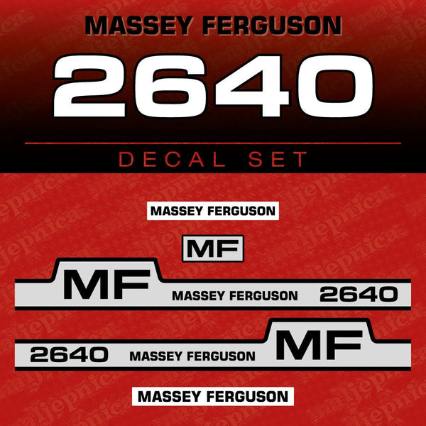 Massey Ferguson MF 2640 Aftermarket Replacement Tractor Decal (Sticker) Set