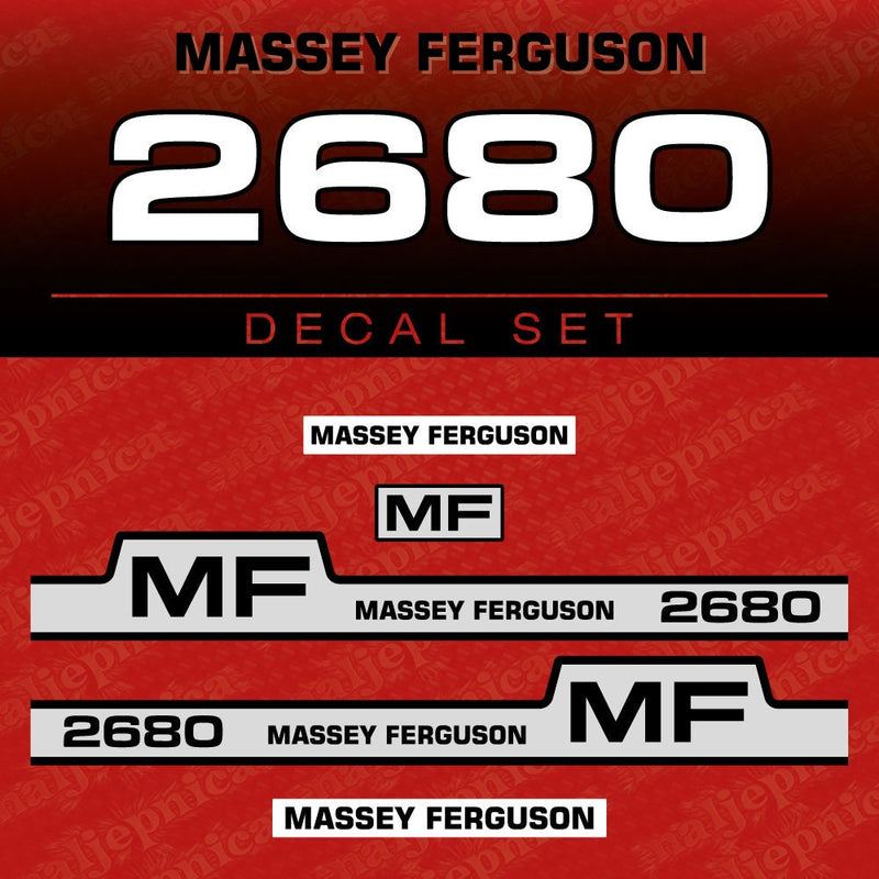 Massey Ferguson MF 2680 Aftermarket Replacement Tractor Decal (Sticker) Set