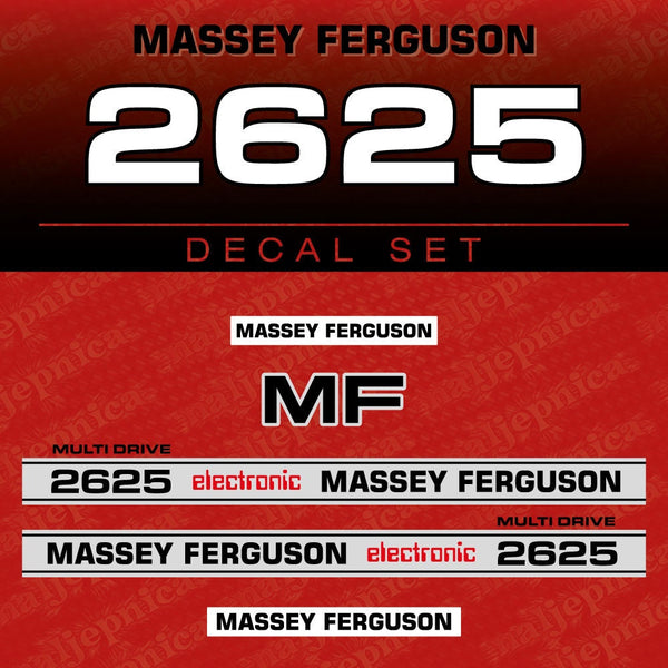 Massey Ferguson 2625 Aftermarket Replacement Tractor Decal (Sticker) Set