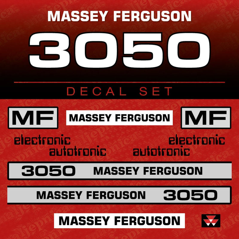 Massey Ferguson 3050 Aftermarket Replacement Tractor Decal (Sticker) Set