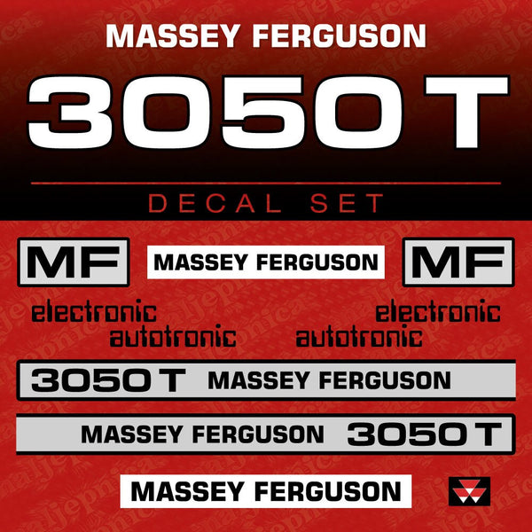 Massey Ferguson 3050T Aftermarket Replacement Tractor Decal (Sticker) Set