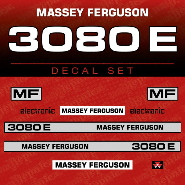 Massey Ferguson 3080E Aftermarket Replacement Tractor Decal (Sticker) Set