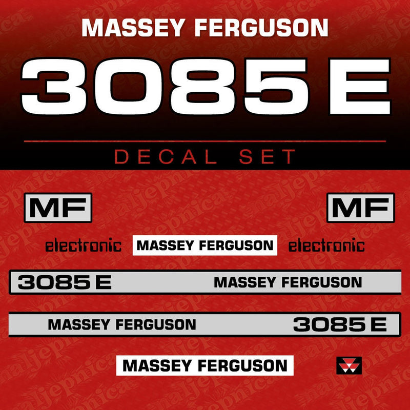 Massey Ferguson 3085E Aftermarket Replacement Tractor Decal (Sticker) Set